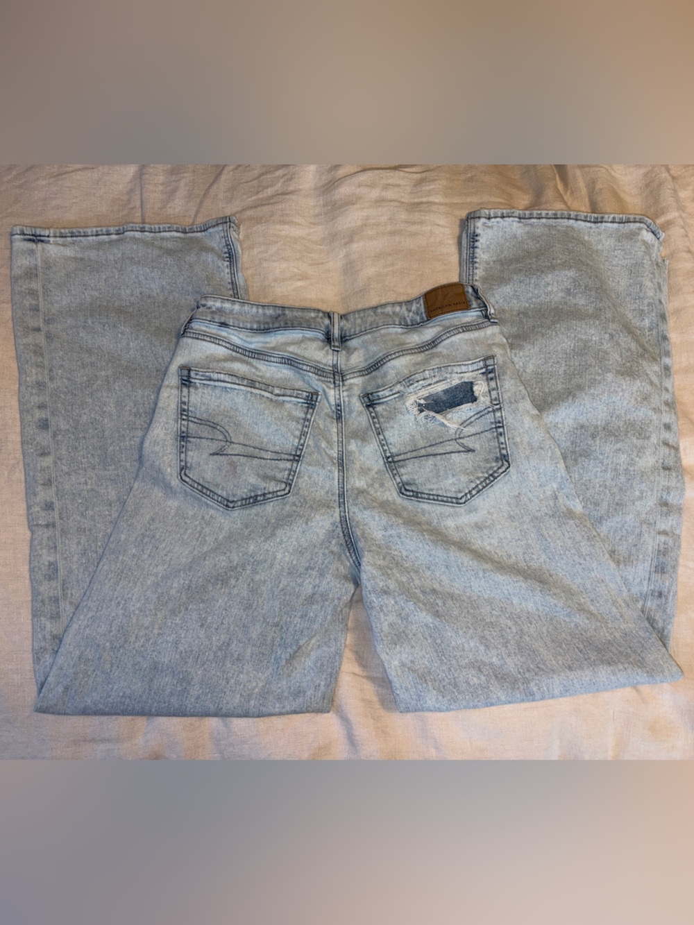Women’s American Eagle Super high rise baggy wide leg jeans size 4Long - Picture 2 of 8